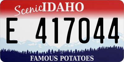 ID license plate E417044