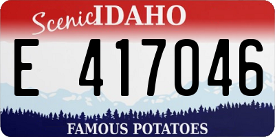 ID license plate E417046