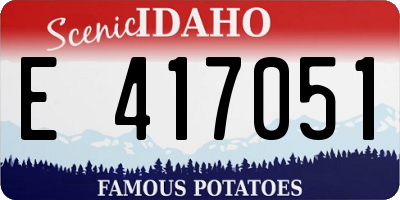ID license plate E417051