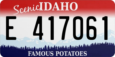 ID license plate E417061