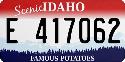 ID license plate E417062