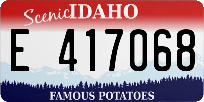 ID license plate E417068