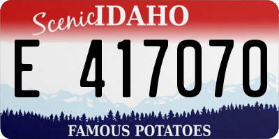 ID license plate E417070
