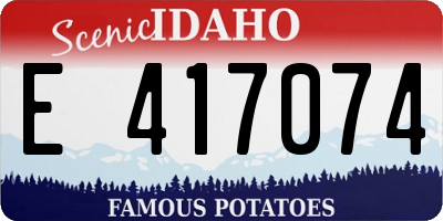 ID license plate E417074