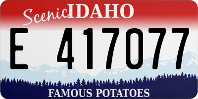 ID license plate E417077
