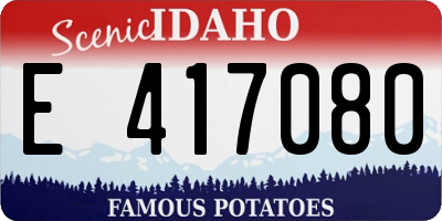 ID license plate E417080