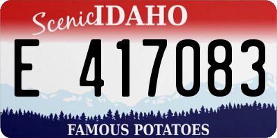 ID license plate E417083
