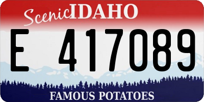 ID license plate E417089