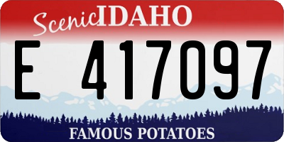 ID license plate E417097