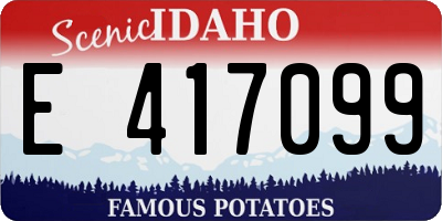 ID license plate E417099