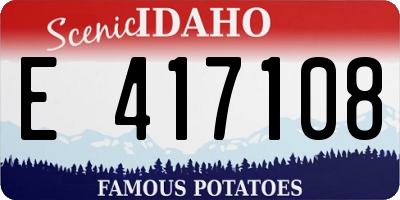 ID license plate E417108