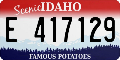 ID license plate E417129