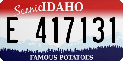 ID license plate E417131