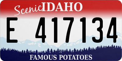 ID license plate E417134