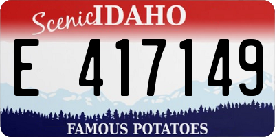 ID license plate E417149