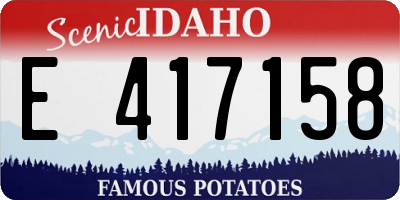 ID license plate E417158