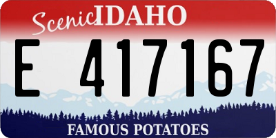 ID license plate E417167