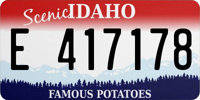 ID license plate E417178