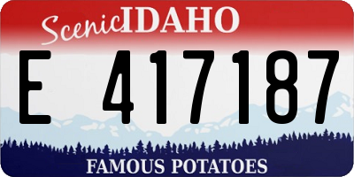 ID license plate E417187