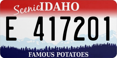 ID license plate E417201