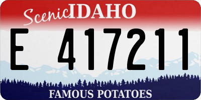 ID license plate E417211