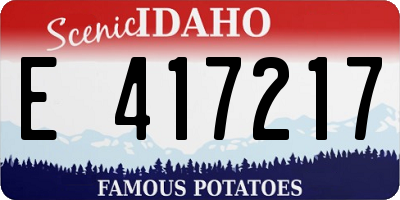 ID license plate E417217