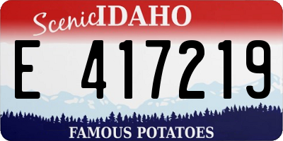 ID license plate E417219