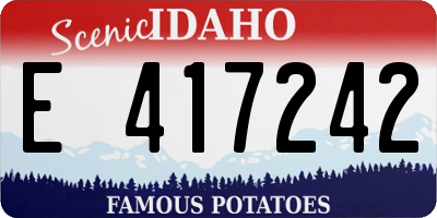ID license plate E417242