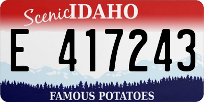 ID license plate E417243