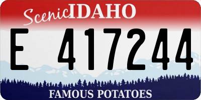 ID license plate E417244