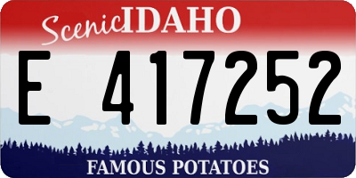 ID license plate E417252
