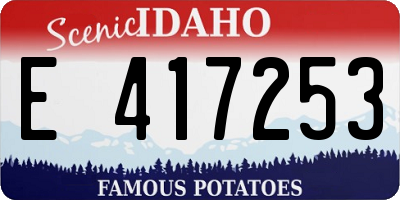 ID license plate E417253