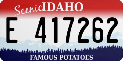 ID license plate E417262