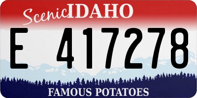 ID license plate E417278