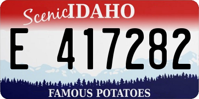 ID license plate E417282