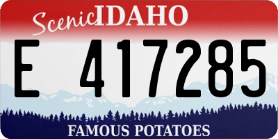 ID license plate E417285