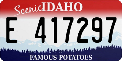 ID license plate E417297
