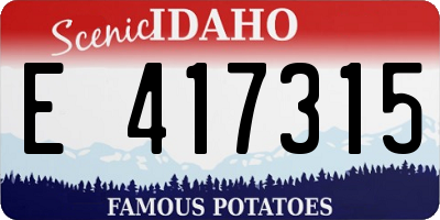 ID license plate E417315