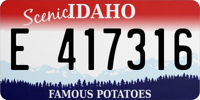 ID license plate E417316