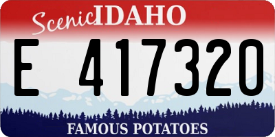 ID license plate E417320