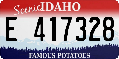 ID license plate E417328