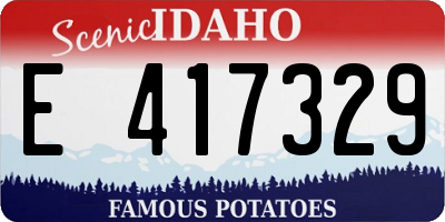 ID license plate E417329