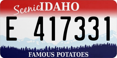 ID license plate E417331