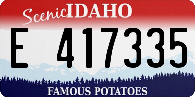 ID license plate E417335