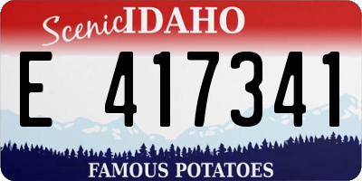 ID license plate E417341