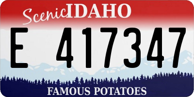 ID license plate E417347