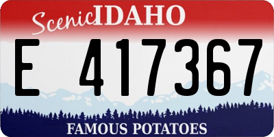 ID license plate E417367