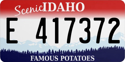 ID license plate E417372