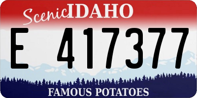 ID license plate E417377