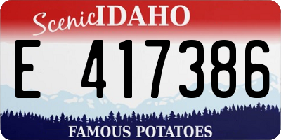 ID license plate E417386